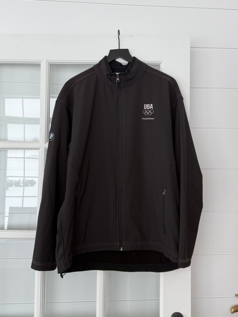 Team Apparel Black USA Olympic Softshell Jacket BMW Partner